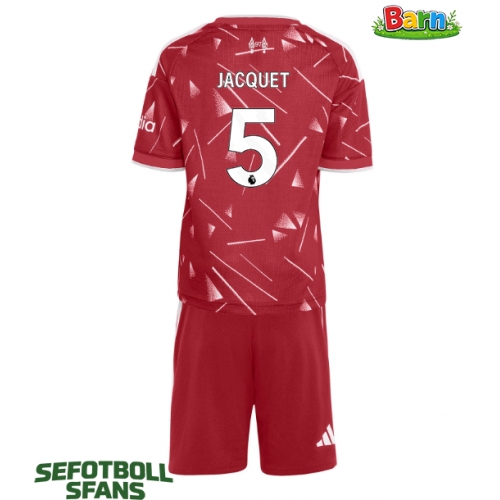 Liverpool Jeremy Jacquet #5 Hemmaställ Barn 2026-27 Kortärmad (+ Korta byxor)